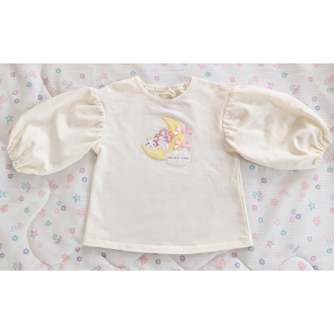 coeur a coeur(クーラクール)のcoeur a coeur (クーラクール )　9分袖カットソー　うさぎ　90 キッズ/ベビー/マタニティのキッズ服女の子用(90cm~)(Tシャツ/カットソー)の商品写真