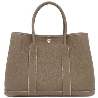 Hermes - エルメス HERMES トートバッグ ガーデンパーティーTPM ネゴンダ エトゥープ シルバー金具 新品 未使用 グレージュ  W刻印(2024年製) 【箱】【中古】