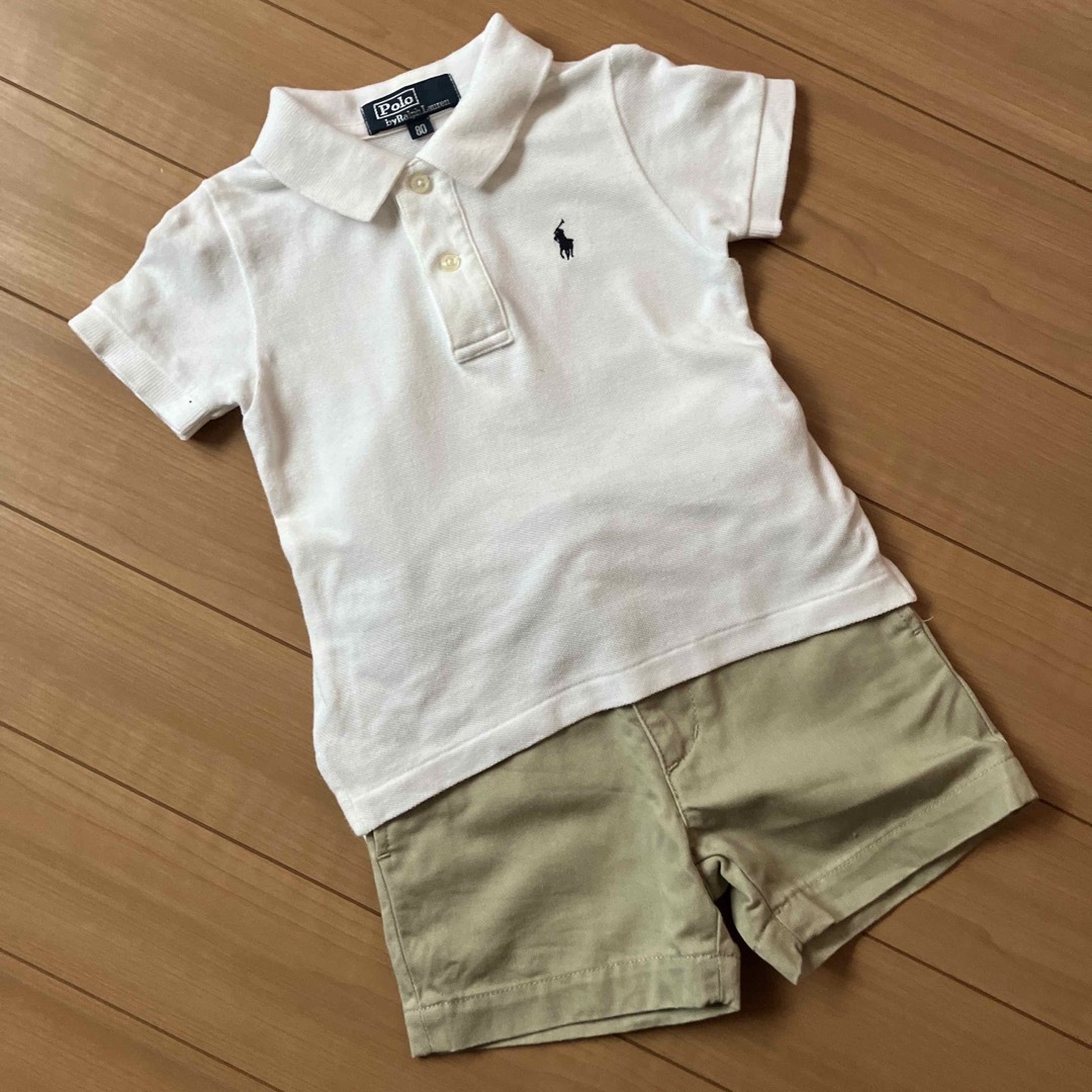 Ralph Lauren(ラルフローレン)の新品ラルフローレン　ショートパンツ（80）きなり  キッズ/ベビー/マタニティのベビー服(~85cm)(パンツ)の商品写真