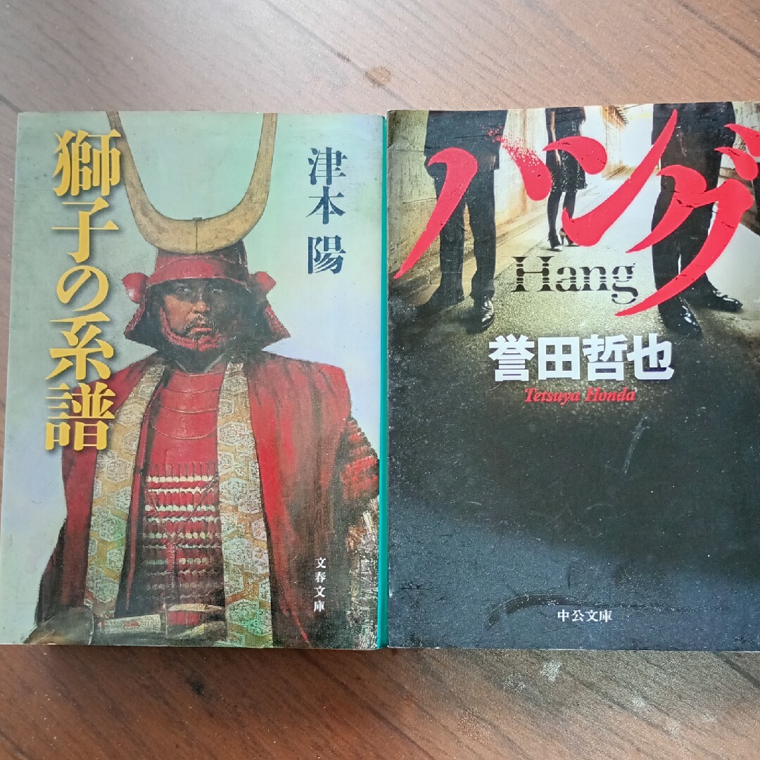 お値下げ！単行本二冊　ハング誉田哲也　&　獅子の系譜　津田陽 エンタメ/ホビーの本(文学/小説)の商品写真