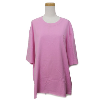 アミパリス コットンTシャツ メンズ Lサイズ カットソー 半袖 ピンク(Tシャツ/カットソー(半袖/袖なし))