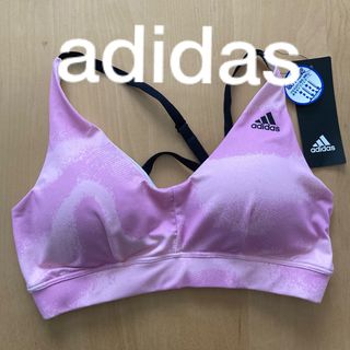 アディダス(adidas)のアディダス　スポーツブラ ／ ノンワイヤーブラジャー　ピンク　M(ブラ)