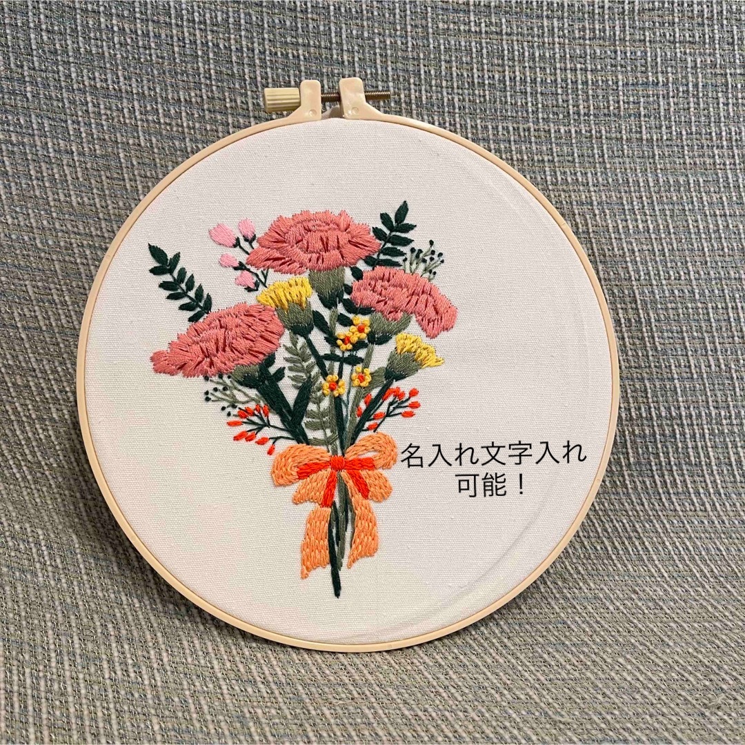 刺繍　フランス刺繍　結婚式　花束　母の日　ウェルカムボード 薔薇　ウェディング ハンドメイドのインテリア/家具(インテリア雑貨)の商品写真