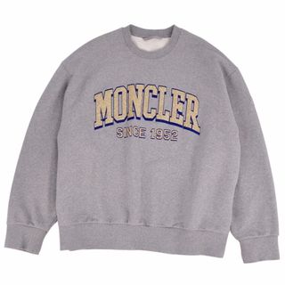 モンクレール(MONCLER)の極美品 モンクレール MONCLER スウェット トレーナー 2022年 グリッター プルオーバー トップス メンズ 3XL グレー(スウェット)