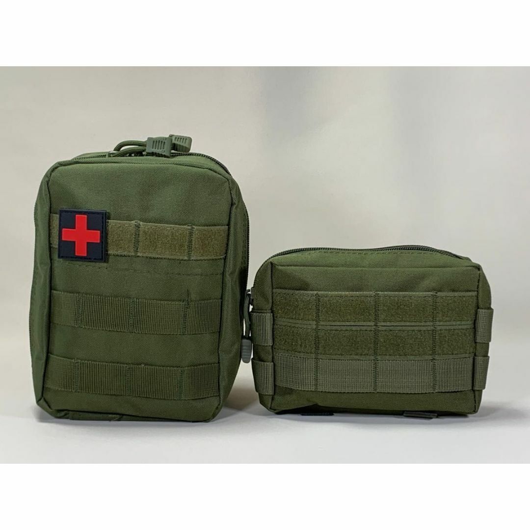 【グリーン】 タクティカルポーチ　ミリタリーポーチ　モールシステム　molle スポーツ/アウトドアのアウトドア(その他)の商品写真