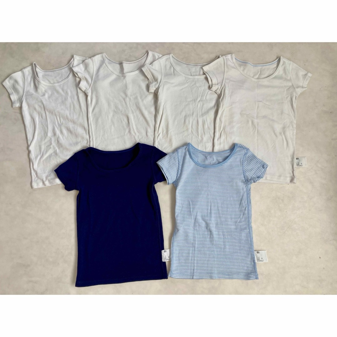 UNIQLO(ユニクロ)のユニクロ  肌着  100cm  綿100%  6着セット キッズ/ベビー/マタニティのキッズ服男の子用(90cm~)(下着)の商品写真