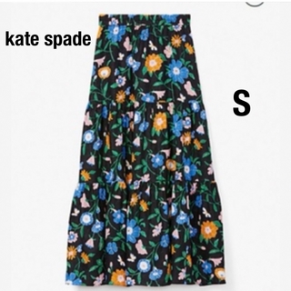 ケイトスペードニューヨーク(kate spade new york)の【新品】ケイトスペード  フローラルガーデンクロークスカート  Sサイズ(ロングスカート)