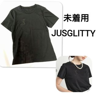 未着用　ジャスグリッティー　刺繍コンパクトＴシャツ　ロゴＴシャツ　Ｔシャツ