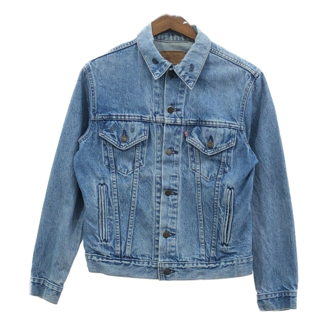 Levi's(リーバイス)の80年代 USA製 Levi's リーバイス 70505-0217 デニム トラッカージャケット アメカジ ライトブルー (メンズ 40 R) 中古 古着 Q5021 メンズのジャケット/アウター(Gジャン/デニムジャケット)の商品写真