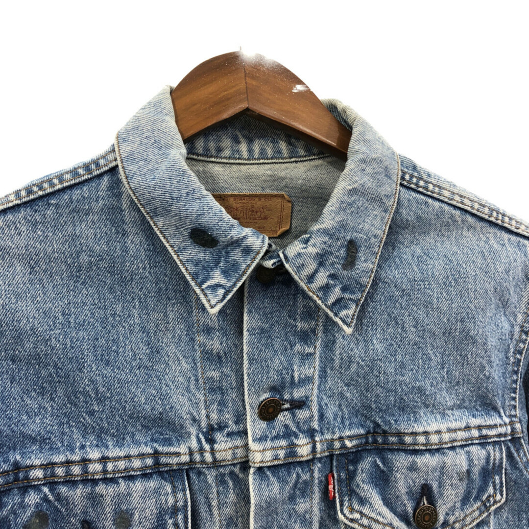 Levi's(リーバイス)の80年代 USA製 Levi's リーバイス 70505-0217 デニム トラッカージャケット アメカジ ライトブルー (メンズ 40 R) 中古 古着 Q5021 メンズのジャケット/アウター(Gジャン/デニムジャケット)の商品写真