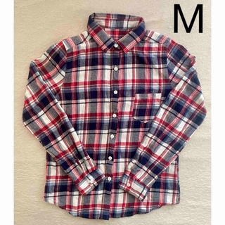 チェックシャツ　ネルシャツ　M 長袖　綿100%(シャツ/ブラウス(長袖/七分))