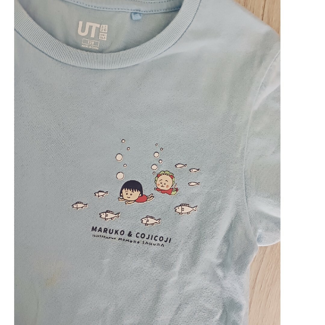 UNIQLO(ユニクロ)のコジコジまる子　ユニクロ　キッズ　子供服　Tシャツ　120　夏　UNIQLO キッズ/ベビー/マタニティのキッズ服女の子用(90cm~)(Tシャツ/カットソー)の商品写真