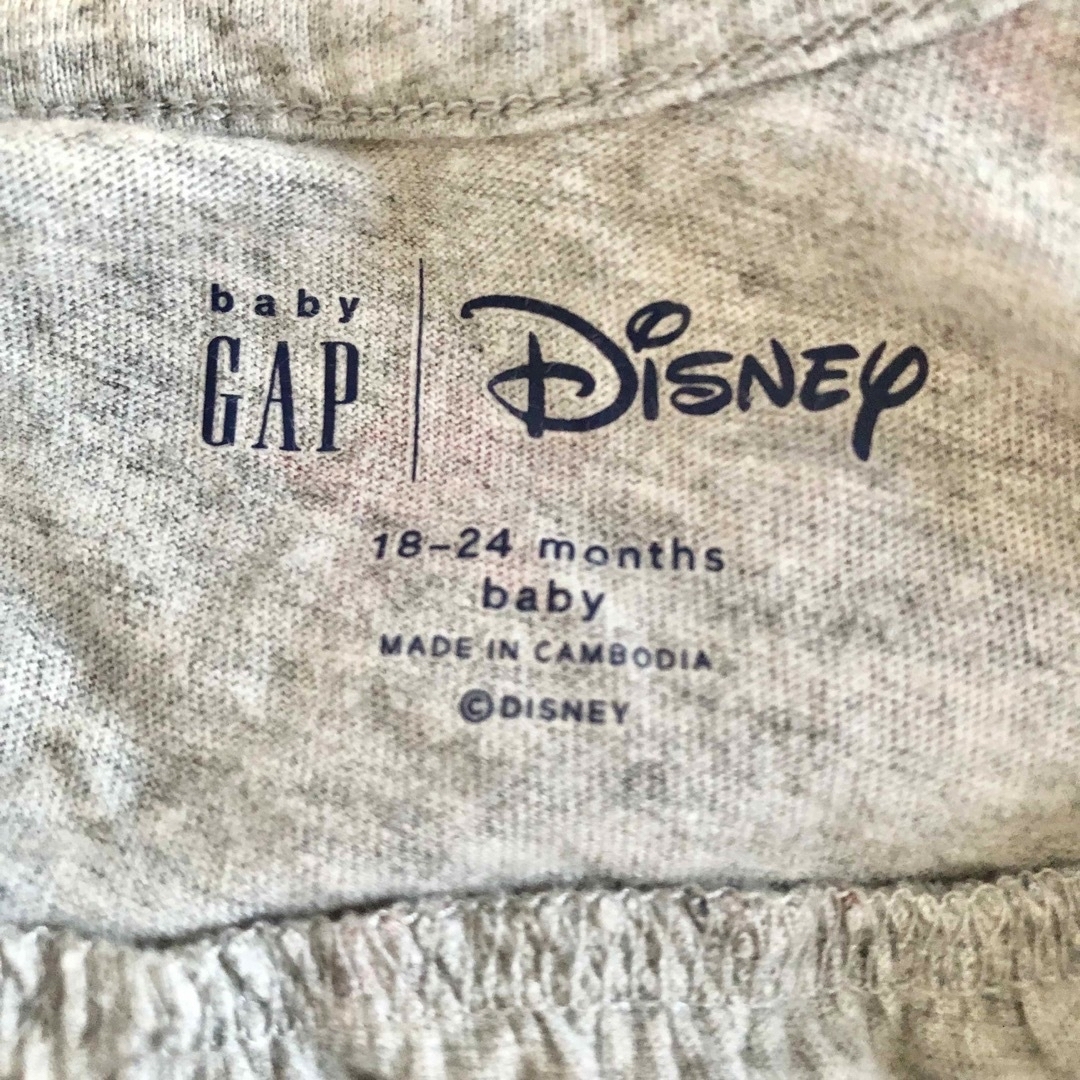 babyGAP(ベビーギャップ)のベビー　ギャップ　ディズニー　ワンピース　ミニー　グレー　リボン　80サイズ キッズ/ベビー/マタニティのベビー服(~85cm)(ワンピース)の商品写真