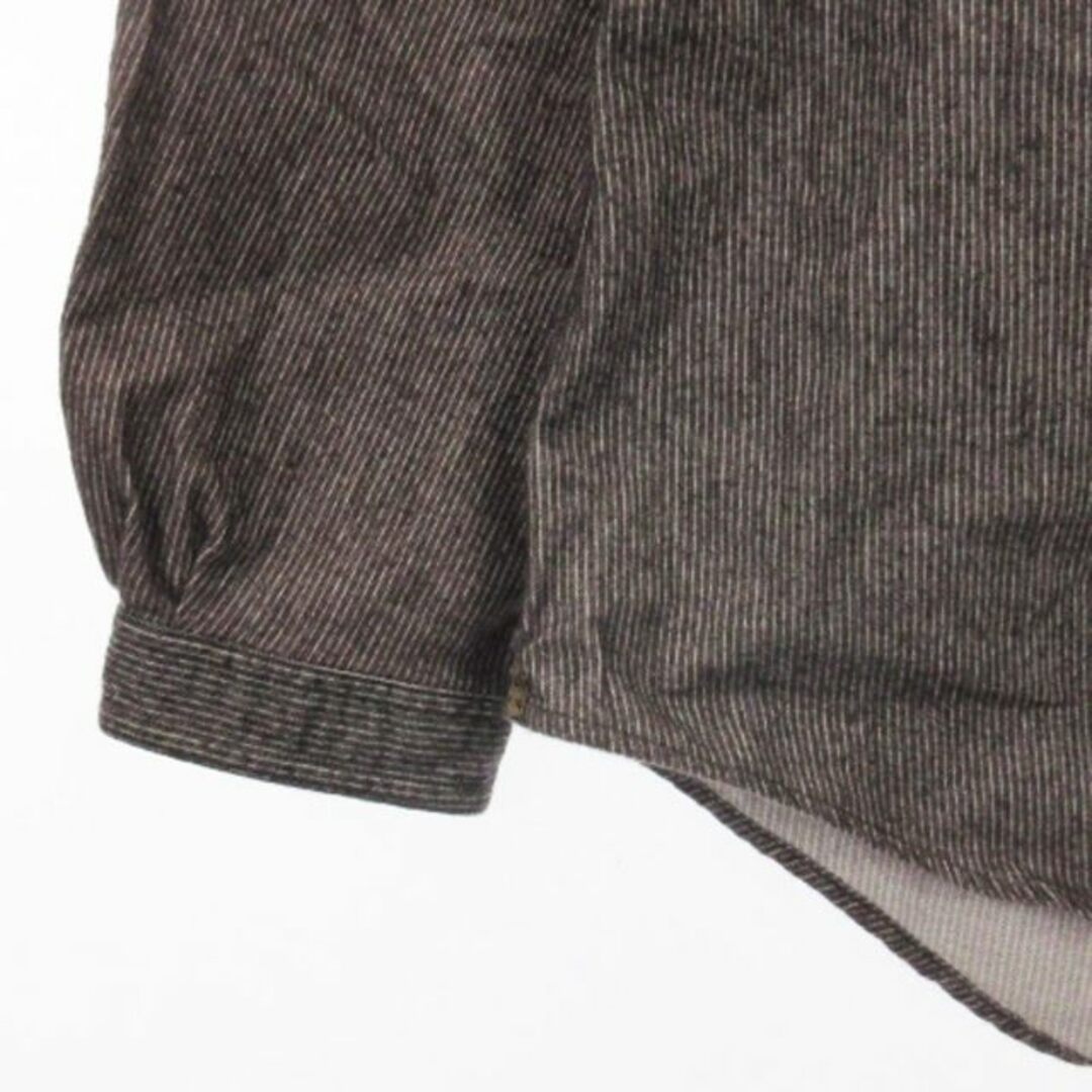 ポールスミスコレクション シャツ 長袖 ストライプ コットン 茶 ブラウン M メンズのトップス(シャツ)の商品写真