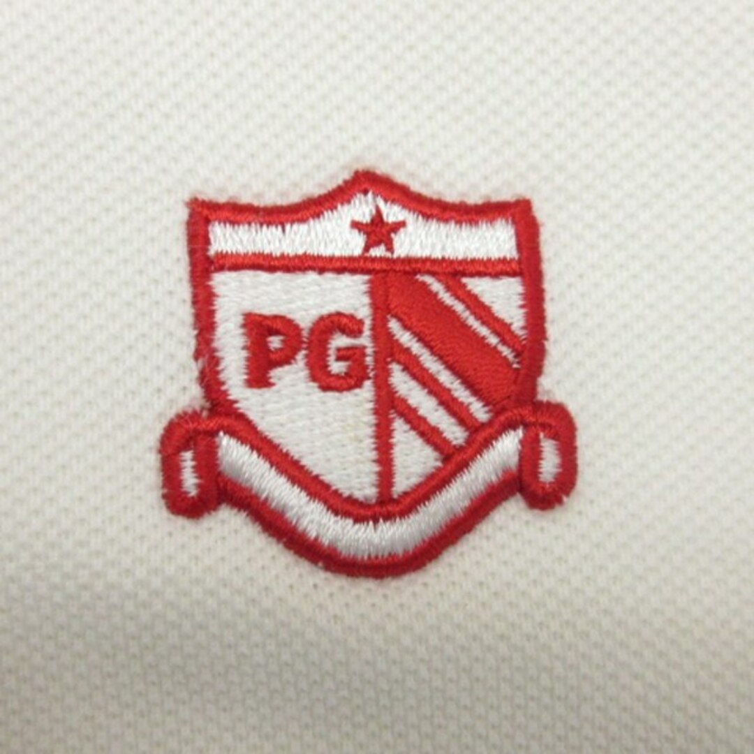 PEARLY GATES(パーリーゲイツ)のパーリーゲイツ ポロシャツ 半袖 刺繍 チェック 鹿の子 アイボリー 0 スポーツ/アウトドアのゴルフ(ウエア)の商品写真