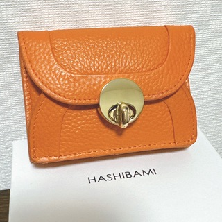 ハシバミ(Hashibami)のHASHIBAMI ニュー ラウンドフォルム ミニウォレット オレンジ(財布)