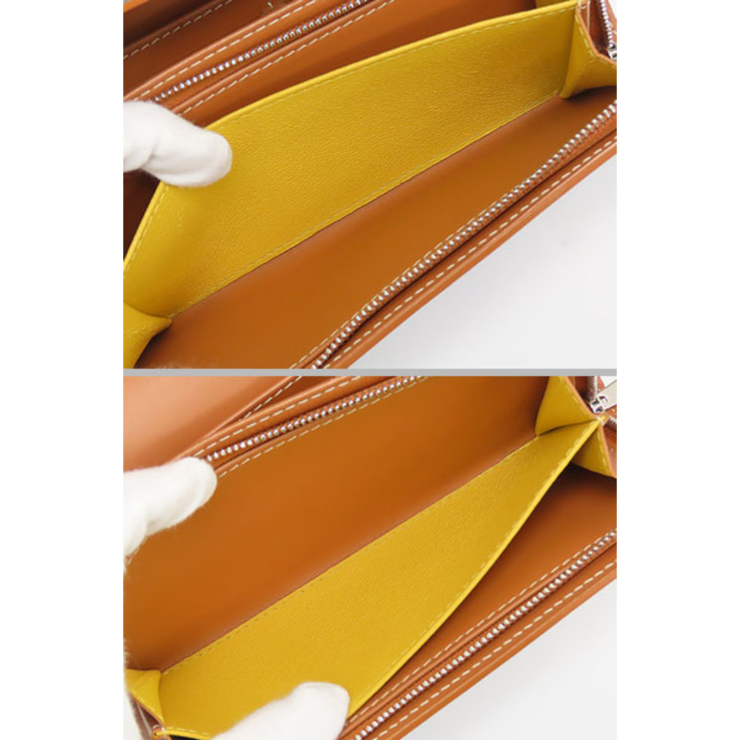 GOYARD(ゴヤール)の美品ゴヤールヴァレンヌ二つ折り長財布ブラックブラウンイエローPVC レディースのファッション小物(財布)の商品写真