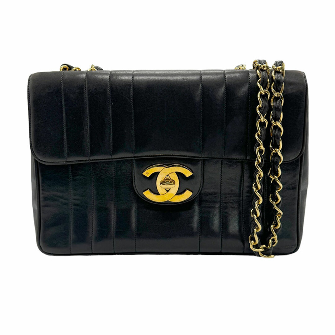 CHANEL(シャネル)のシャネル CHANEL ショルダーバッグ マドモアゼル ラムスキン ブラック レディース 送料無料【中古】 z0996 レディースのバッグ(ショルダーバッグ)の商品写真