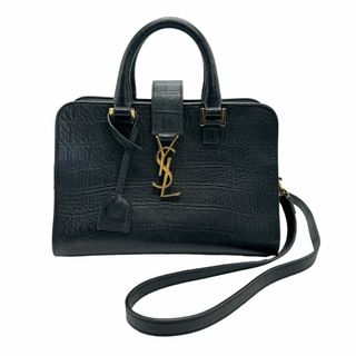 サンローラン(Saint Laurent)のサンローラン SAINT LAURENT ショルダーバッグ ハンドバッグ ベイビーカバス 型押しレザー ブラック レディース 568853 送料無料【中古】 z1004(ショルダーバッグ)