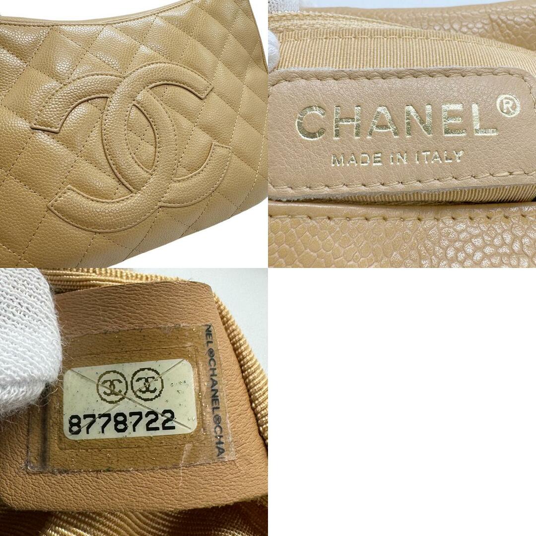 CHANEL(シャネル)のシャネル CHANEL ショルダーバッグ ココマーク キャビアスキンレザー ベージュ レディース 送料無料【中古】 z1008 レディースのバッグ(ショルダーバッグ)の商品写真