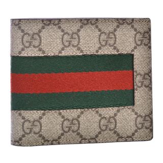 Gucci - グッチ/GUCCI 財布 メンズ New Web 二つ折り財布 ベージュ  408826-KHN4N-9791 