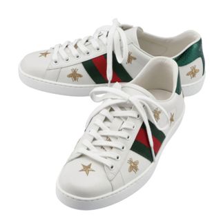 グッチ(Gucci)のグッチ/GUCCI シューズ メンズ NewAce スニーカー BIANCO/BIA/VRV/VERDE 386750-02JQ0-9073 _0410ff(スニーカー)