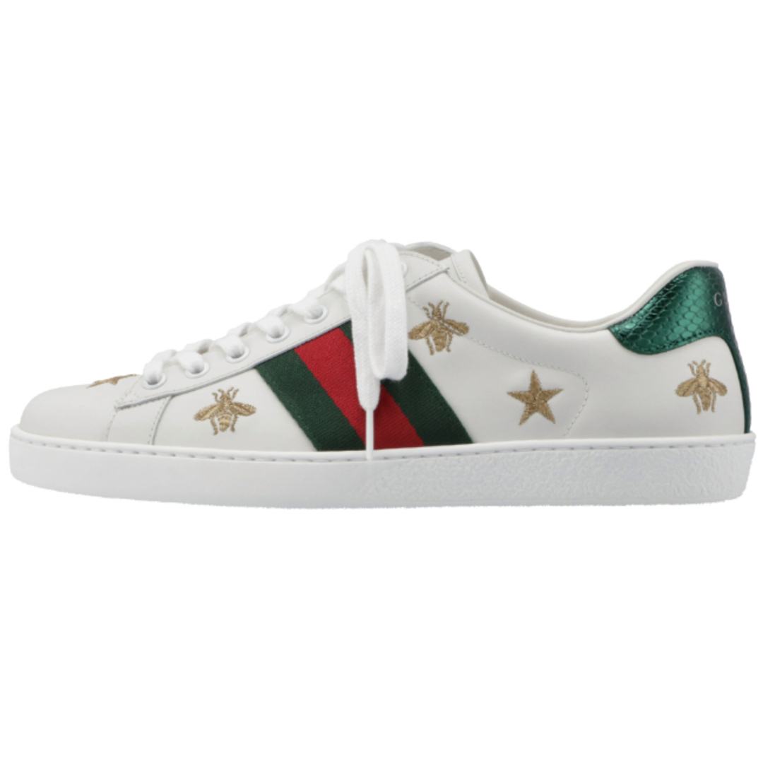 Gucci(グッチ)のグッチ/GUCCI シューズ メンズ NewAce スニーカー BIANCO/BIA/VRV/VERDE 386750-02JQ0-9073 _0410ff メンズの靴/シューズ(スニーカー)の商品写真