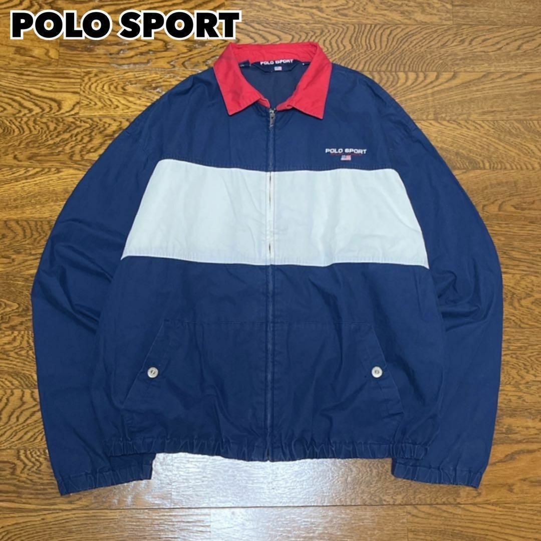 POLO RALPH LAUREN(ポロラルフローレン)の90s POLO SPORT ポロスポーツ コットンブルゾン スウィングトップ メンズのジャケット/アウター(その他)の商品写真