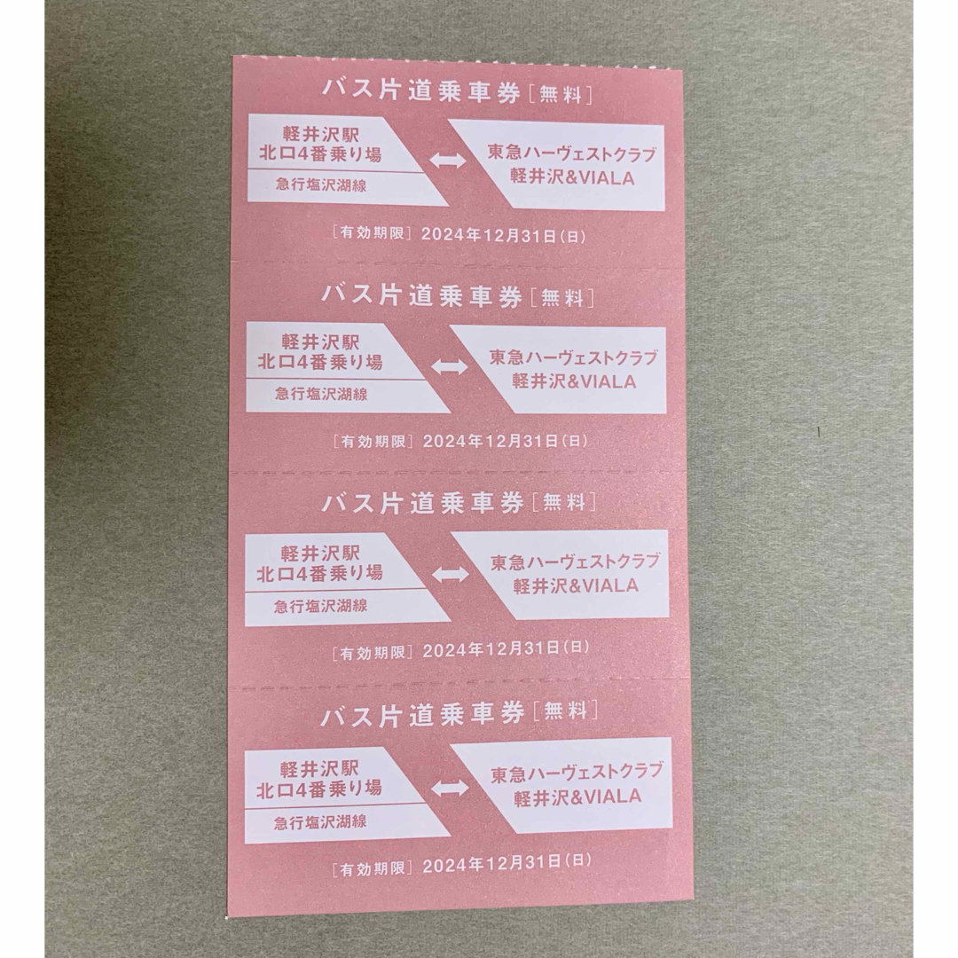 2024年東急ハーベストVIALA 軽井沢ホーム利用券(バスチケットご希望の方) チケットの優待券/割引券(宿泊券)の商品写真