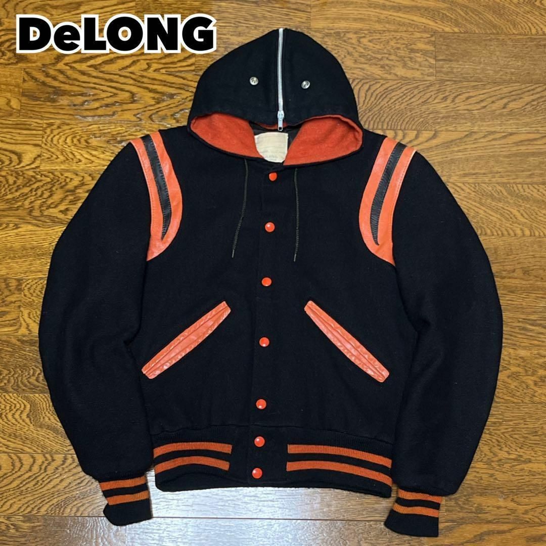 70s-80s DeLONG デロング ウールスタジャン セーラーカラー メンズのジャケット/アウター(スタジャン)の商品写真