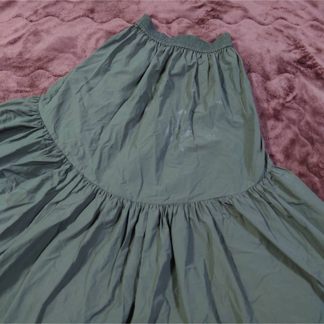 Ungrid(アングリッド)のUngrid アングリッド ギャザースカート ロングスカート グリーン レディースのスカート(ロングスカート)の商品写真