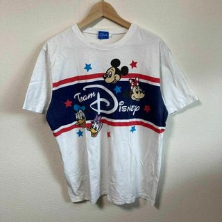 ディズニー(Disney)のDisney ディズニー　Tシャツ プリント　オーバーサイズ　TDL TDS 白(Tシャツ/カットソー(半袖/袖なし))