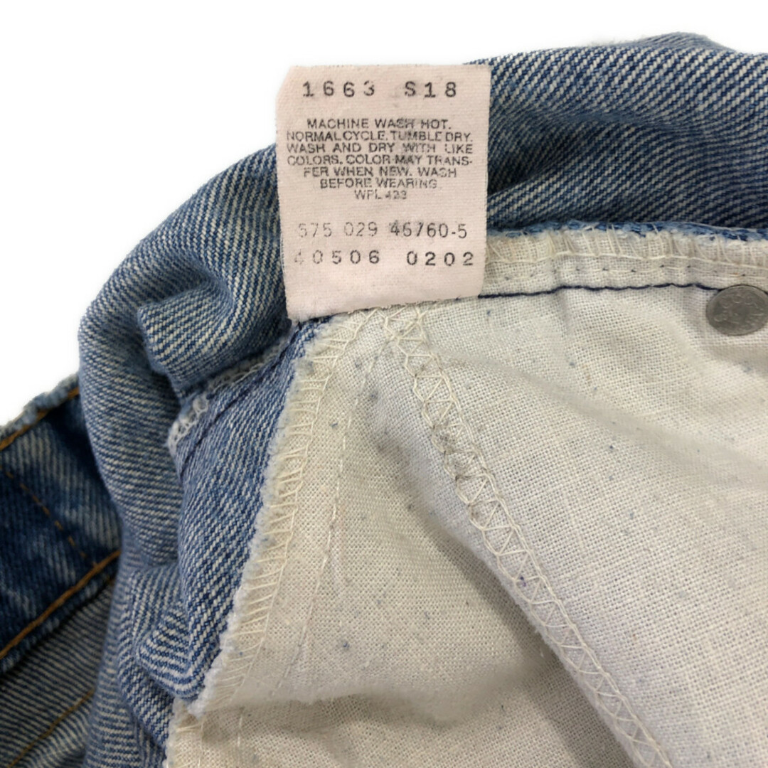 Levi's(リーバイス)の90年代 USA製 Levi's リーバイス 506 デニムパンツ アメカジ オレンジタブ ブルー (メンズ W30 L32) 中古 古着 Q5033 メンズのパンツ(デニム/ジーンズ)の商品写真