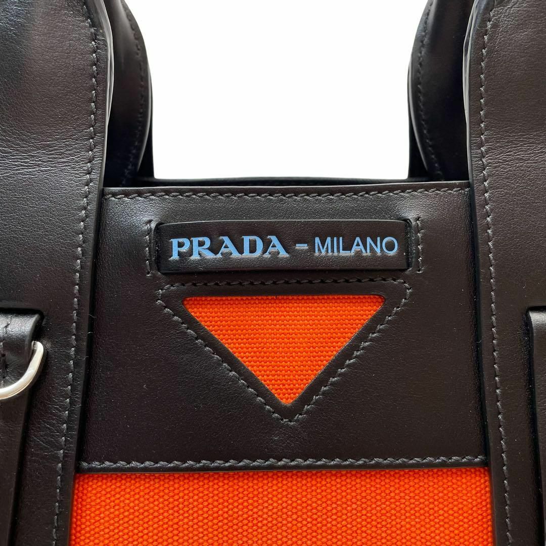 PRADA(プラダ)の良品 プラダ キャンバス×レザー ウーヴェルチュール ハンド ショルダー バッグ レディースのバッグ(ハンドバッグ)の商品写真