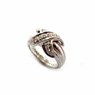 ティファニー(Tiffany & Co.)のティファニー K18 WG ダイヤ 15P シグネチャークロス リング 指輪(リング(指輪))