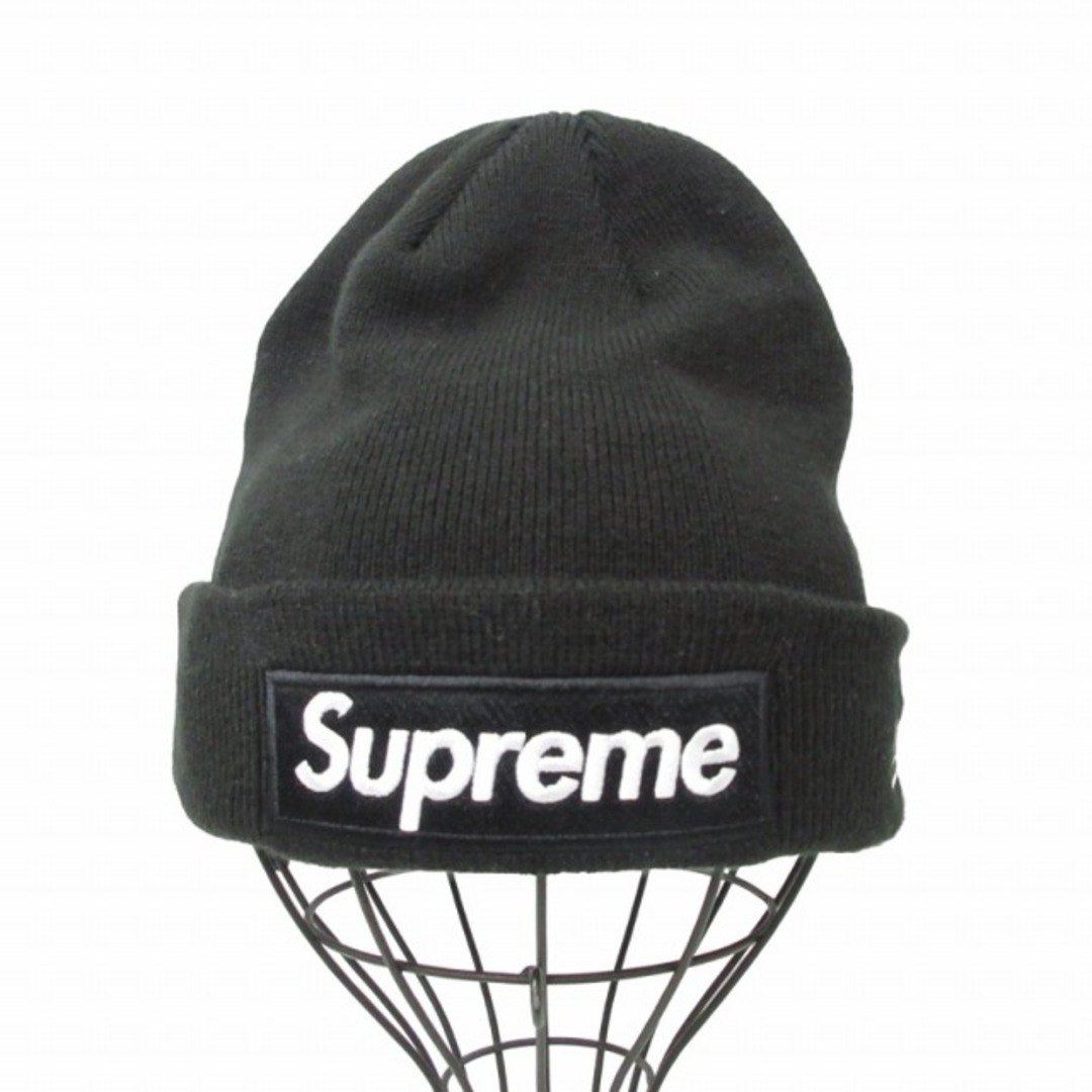 Supreme(シュプリーム)のシュプリーム×ニューエラ 美品 24SS ボックスロゴビーニー ニット帽子 黒 メンズの帽子(その他)の商品写真
