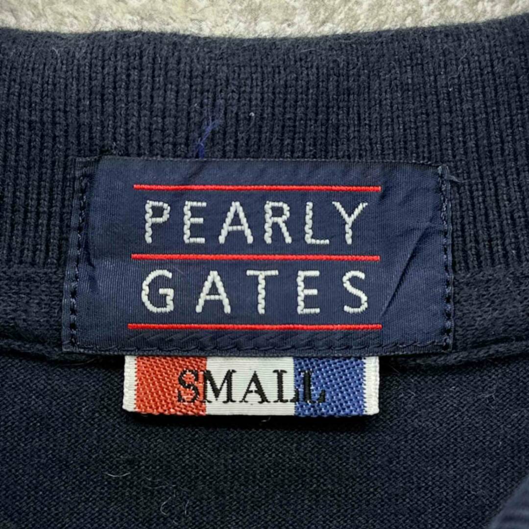 PEARLY GATES パーリーゲイツ 長袖ポロシャツ サイズS ネイビー アーガイル メンズ ヴィンテージ ゴルフ ネ メンズのトップス(ポロシャツ)の商品写真