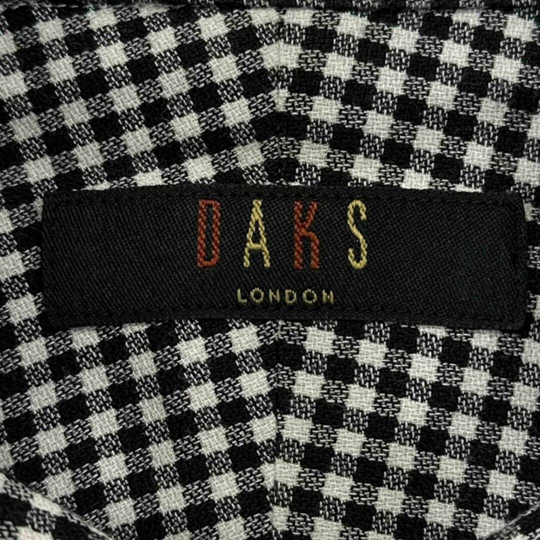 DAKS ダックス BD長袖シャツ チェック ブラック サイズS ボタンダウン メンズ ヴィンテージ ネ メンズのトップス(シャツ)の商品写真