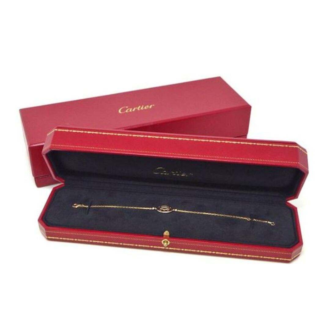 Cartier(カルティエ)のカルティエ Cartier ブレスレット ロゴ ドゥーブル B6038000 2ポイント ダイヤモンド 計0.04ct K18PG 【中古】 レディースのアクセサリー(ブレスレット/バングル)の商品写真