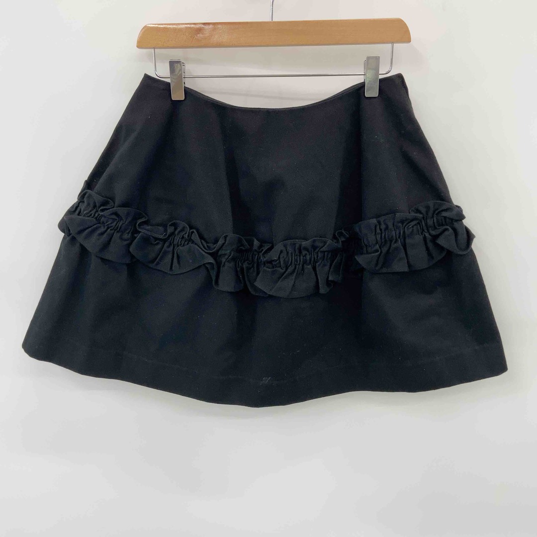 J BRAND(ジェイブランド)のJ BRAND ジェイブランド レディース ミニスカート 黒 フリル XS 綿 レディースのスカート(ミニスカート)の商品写真