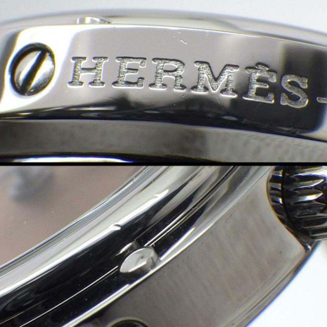 Hermes(エルメス)のエルメス HERMES 腕時計 クリッパー CL4.210 デイト サンレイ オレンジ文字盤 SS クオーツアナログ 【中古】 レディースのファッション小物(腕時計)の商品写真