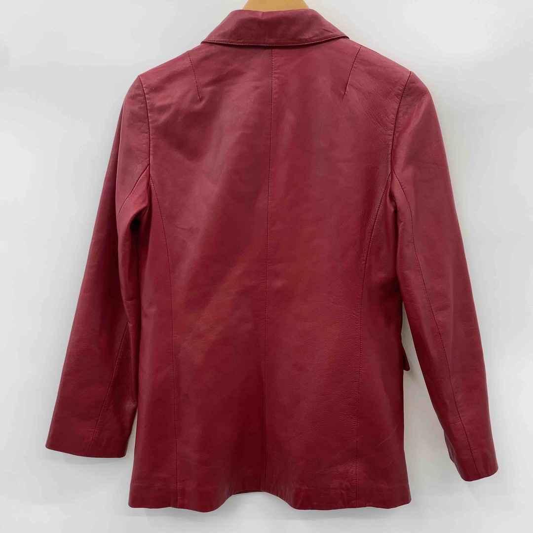 レディース レザージャケット レッド  羊革 レディースのジャケット/アウター(ライダースジャケット)の商品写真