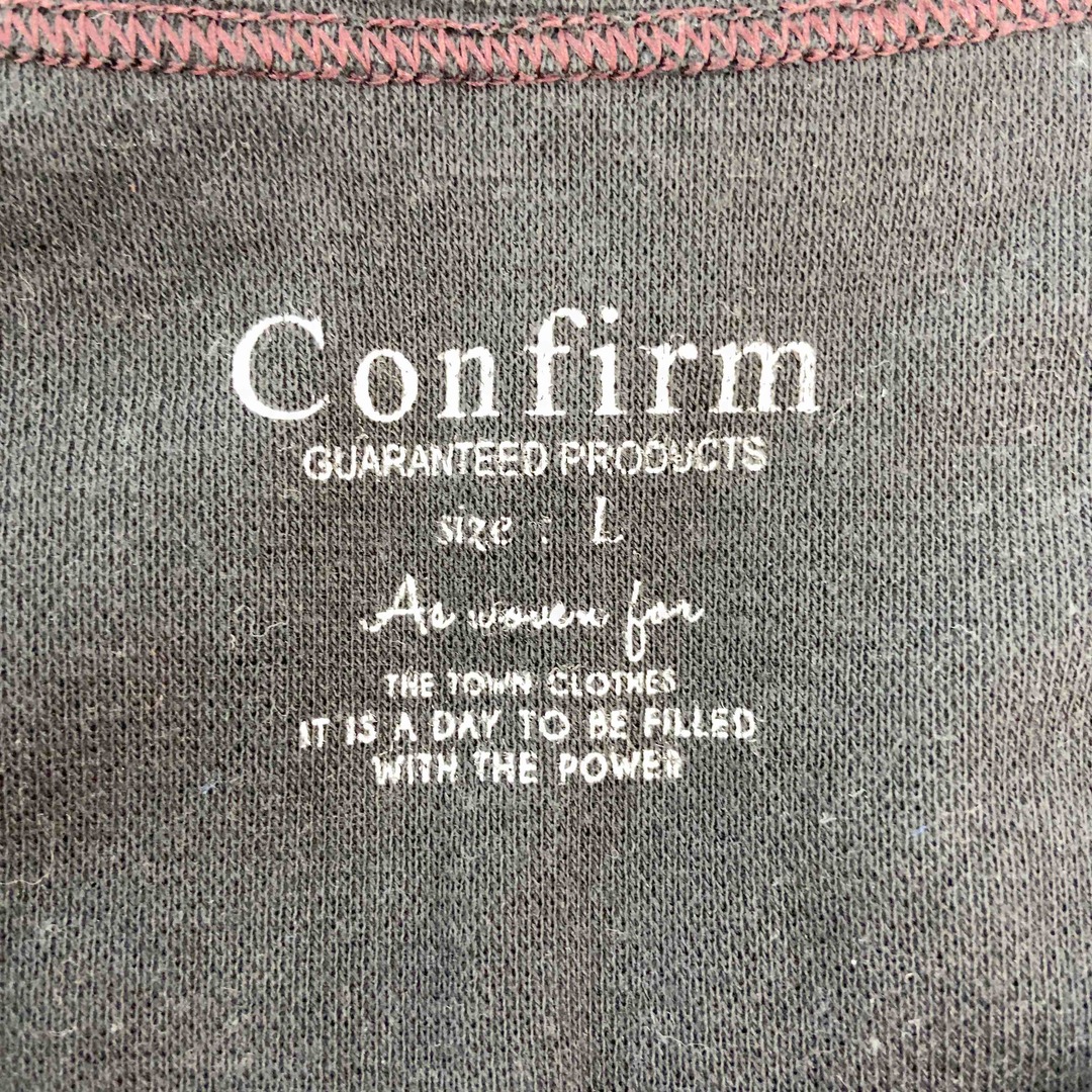 Confirm(コンファーム)のConfirm コンファーム Tシャツ（長袖）Vネック ブラック メンズのトップス(Tシャツ/カットソー(七分/長袖))の商品写真