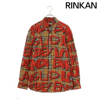 バーバリー(BURBERRY)のバーバリー  18AW  8002928 グラフィティプリントノヴァチェック長袖シャツ メンズ XL(シャツ)