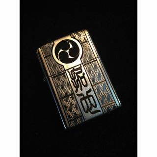 ジッポー(ZIPPO)のジッポアーマーボディ167 ダイヤ彫刻 家紋和柄名前彫刻彫金オリジナルzippo(タバコグッズ)