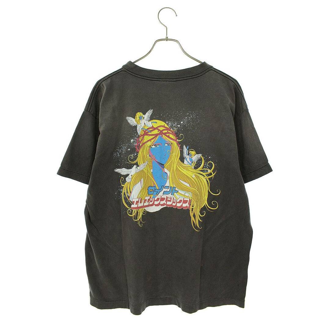 セントマイケル SAINT MICHAEL  23SS  SM-S23-0000-013 ヴィンテージ加工ブルーフェイスTシャツ メンズ L メンズのトップス(Tシャツ/カットソー(半袖/袖なし))の商品写真