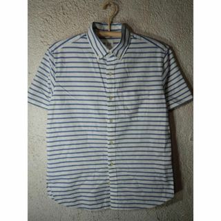 GAP - 8990　GAP　ギャップ　半袖　ボーダー　デザイン　ボタンダウン　シャツ