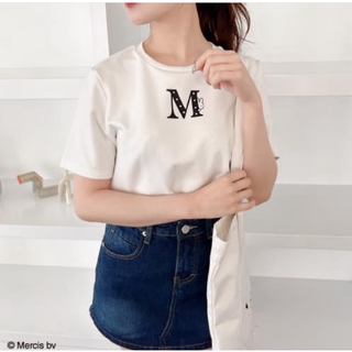 ミッフィー(miffy)のMIIA×miffy パールロゴTシャツ(Tシャツ/カットソー(半袖/袖なし))