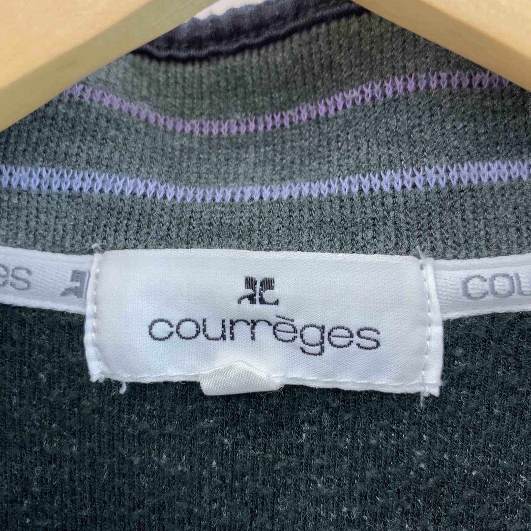 Courreges(クレージュ)のCourreges クレージュ レディース ハーフジップ　プルオーバー　ロゴ刺繍　グレー レディースのトップス(その他)の商品写真