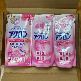 LION - アクロン　450ml　フローラルブーケの香り　詰め替え用　3個セット